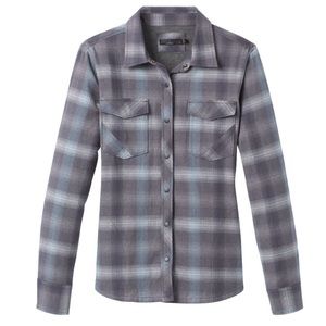 Prana Flannel Charley Top XS Organic Cotton/Recycled Polyester